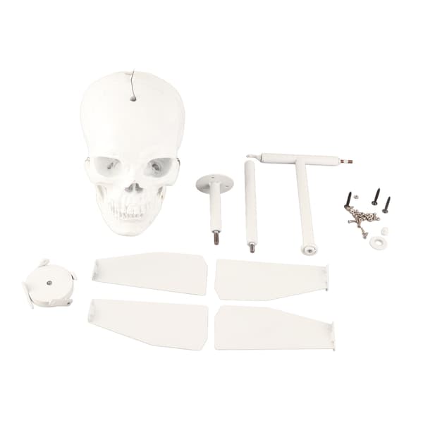 【NX】Skull Windmill Skull Gyratory Windmill Wind Spinner Front Yard Decor
