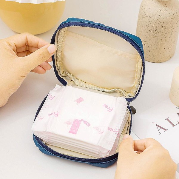 Pige Stor Kapacitet Praktisk Menstruation Lille Taske Hygiejnebind Opbevaringspose White