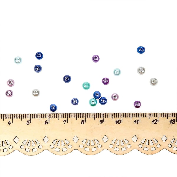 5000 stk 6 mm flerfarvet runde små glasperler løse imitationer til smykkefremstilling
