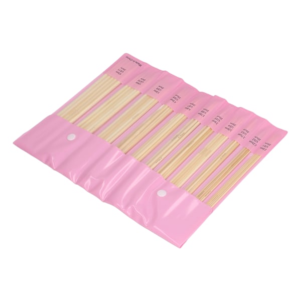 55 st Bambu Stickor Dubbelspetsiga Långa Garnstickor Set för DIY Hantverkstillbehör