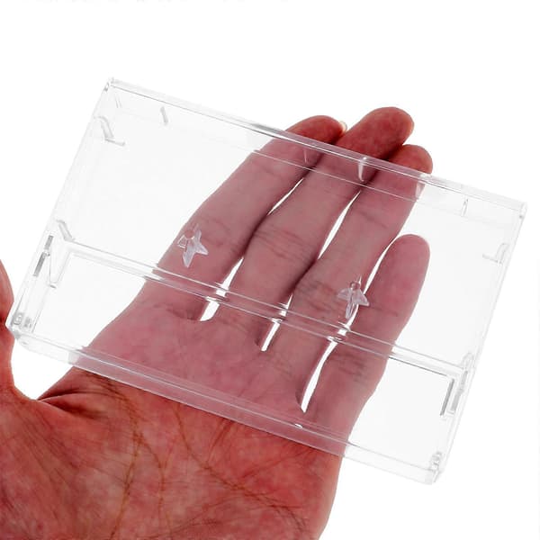 3pcs Audio Cassette Storage Box Empty Cassette Box Transparent Cassette Holder Plastic Cassette Tape Box
