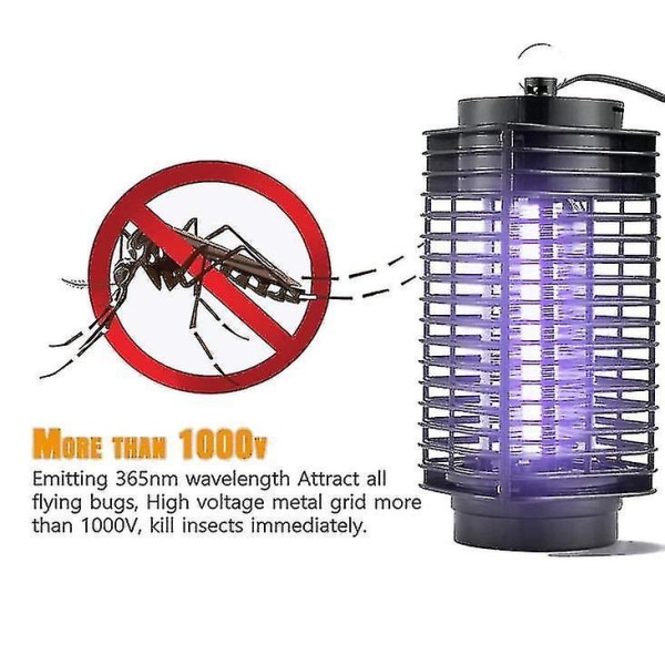 Elektronisk Bug Zapper, Mosquito Zapper Uv Light, Fluefælde, Myggelampe