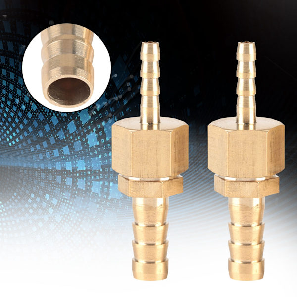 2 stk 4--6 mm messing slange Hulning hale reducer reducerende kontaktkontakt