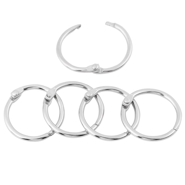 20 stk Metalhængsler Ring Bogbind Delte Nøgleringe Album Scrapbog Løsbladklemme (38mm)