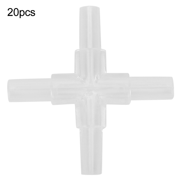 20 st akvarieadapter 4-vägs skarv för akvarieluftpump Rörslangkopplingskoppling