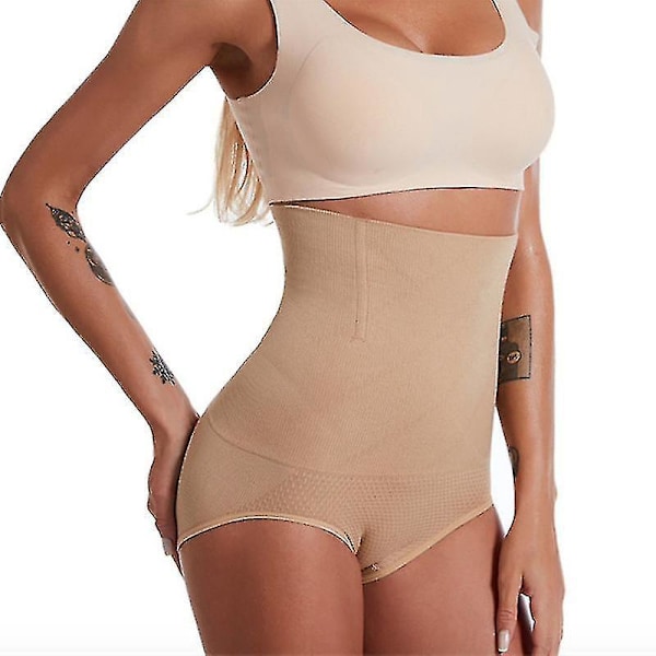 Dame Seamless Højtaljet Tummy Control Butt Lifter Shapewear XS S Beige