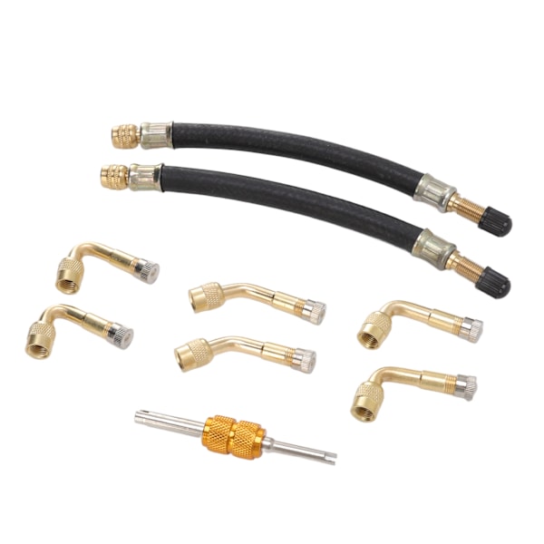 Fleksibel forlengningsdekkventil-adapter med 45 grader, 90 grader, 135 grader dekkventilstamforlengelse for bil, lastebil, bobil, tilhenger, campingvogn