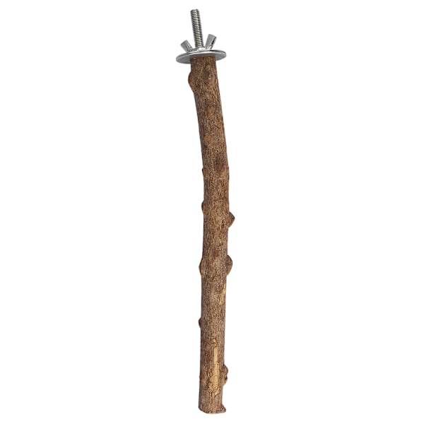 Naturligt trä papegojställshållare tassslipning abborre Fågeltugg hängande burleksak (1,5~2,5*25 cm)
