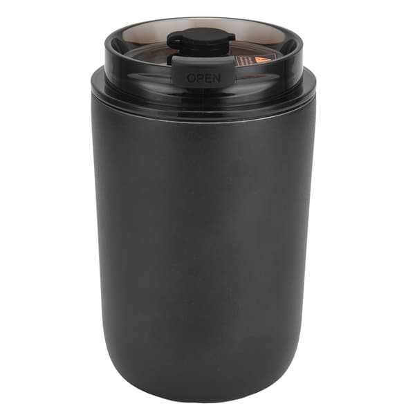 280 ml kaffekop, husholdnings, bærbar, stor kapacitet, silikone, rustfrit stål, termoflaske til fødselsdagsgave, sort