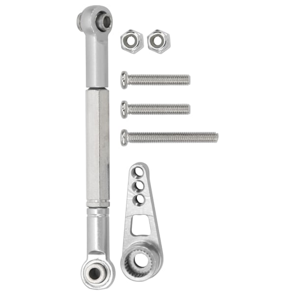 1:12 Styrestangssæt Aluminiumslegering Link Trækstang RC-tilbehør til MN86K RC CarSilver