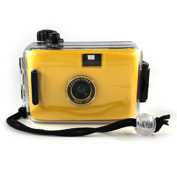 Filmkameraringbärare gynnar engångskamera Vattentät 35 mm Yellow black 35mm film