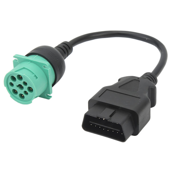 OBD2 lastbil diagnostisk kabeladapter 9-stift hane till 16 stift honkontakt utbyte för Cummins dieselmotor