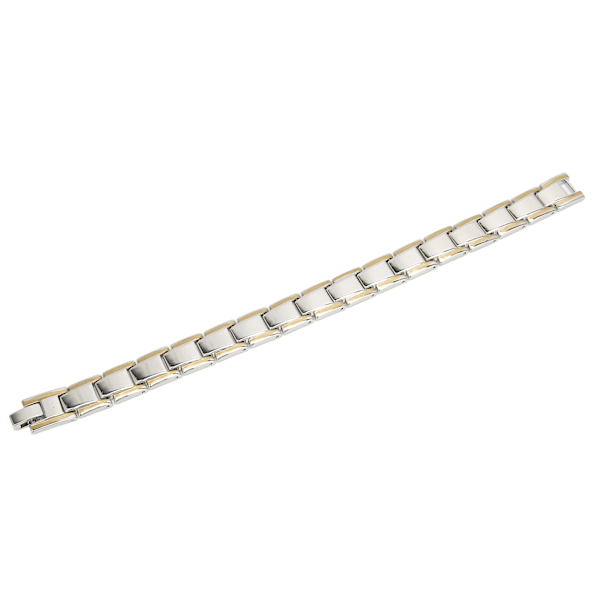 Fashionabla magnetarmband Titanstål Utsökt Elegant magnetisk terapiarmband för män kvinnor (silverguld)