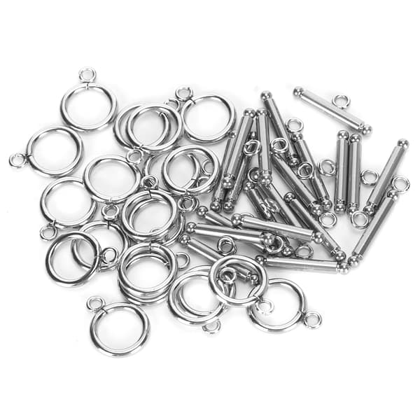 【NX】20 sæt armbånd Toggle Spænder Rustfrit stål OT Spænde Halskæde DIY Smykker Tilbehør