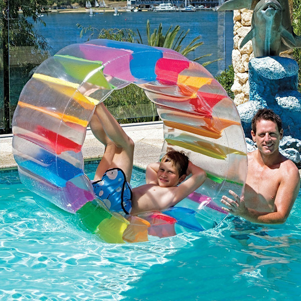 Sommer oppustelig vandhjul Pool Vandhjul Hamsterhjul Vandlegetøj Vandrulle Roller Float
