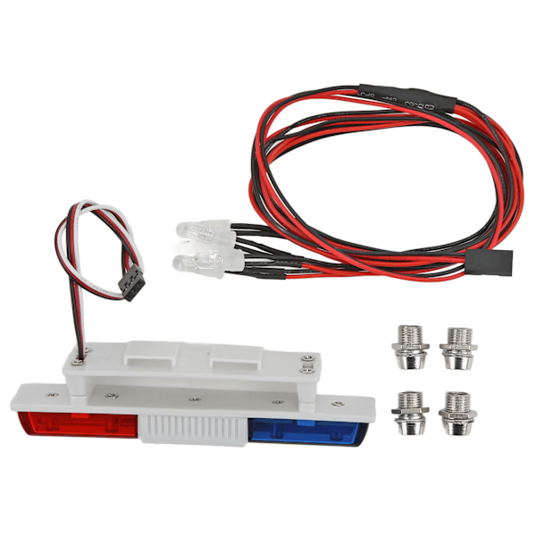 RC bil LED-lampor Fjärrkontroll Crawler Simulering Flash Lamp Bar Vit ljus med 4 LightsSquare