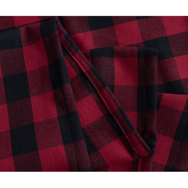 Polyester Plaid Køkken Gardin Moderne Enkel Dørgardin Kaffe Gardin