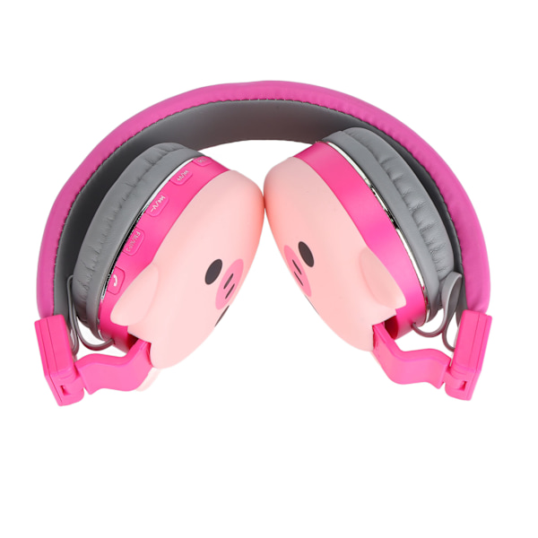 Barnheadset Cute Animals Bluetooth 5.0 barnhörlurar med mikrofon för barn, liten röd gris