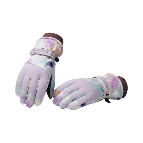 Ski Gloves Autumn and Winter Warm Cycling Gloves Girls Outdoor Windproof Waterproof Touch Screen Gloves