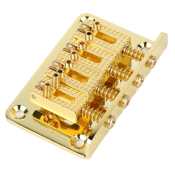 4 Strings Guitar Bridge Metal Enhanced Sound Snygg elektrisk gitarr Bridge Ersättning Guld