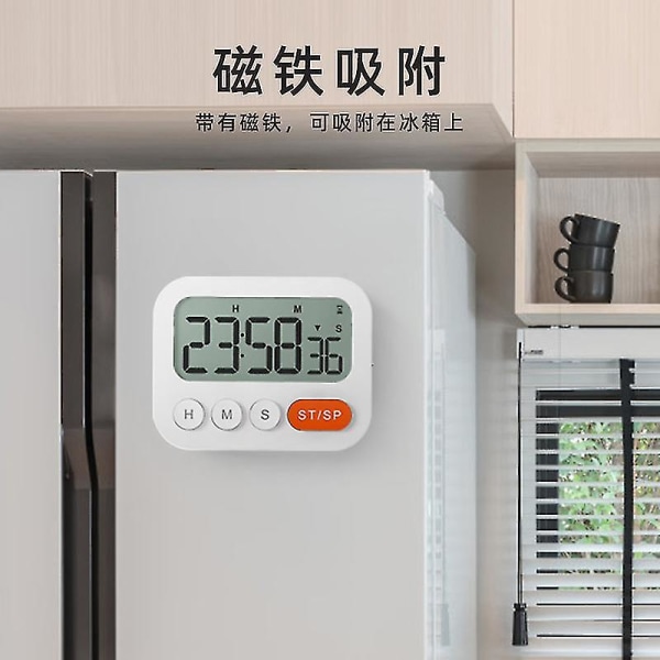 Kjøkkentimer Digitale timere for matlaging Magnetisk opptelling eller nedtelling Timerklokke med stor LCD-skjerm og høy alarm