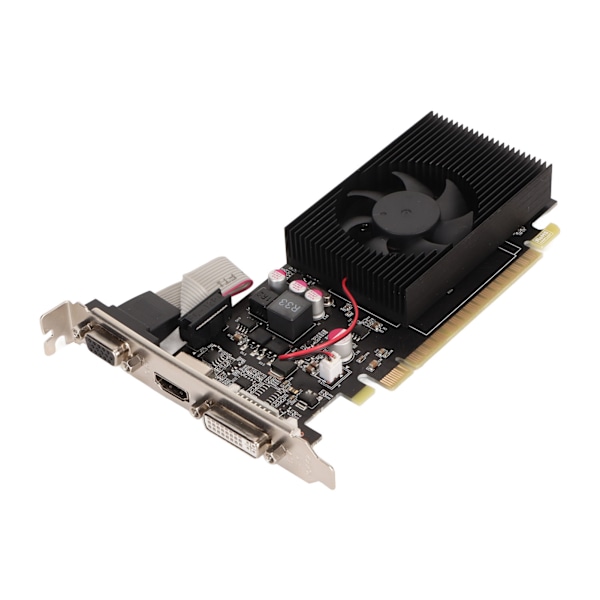 Desktop grafikkort 4GB GDDR3 128bit 650/5000MHz Tyst kylfläkt All Solidstate Low Profile GPU för M ITX-chassi 4GB GDDR3