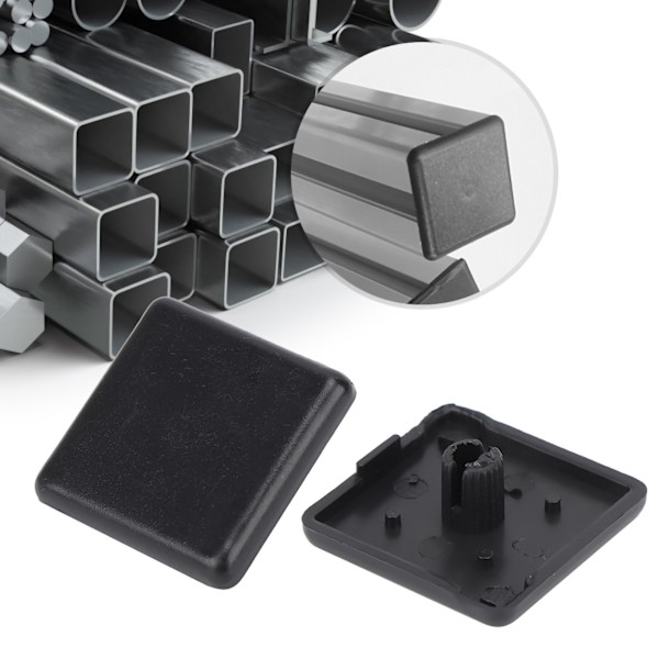 50 stk. Endelåseskydd Sort plastbeslag til 2020/3030/4040 EU-standard aluminiumprofiler EU-standard 2020