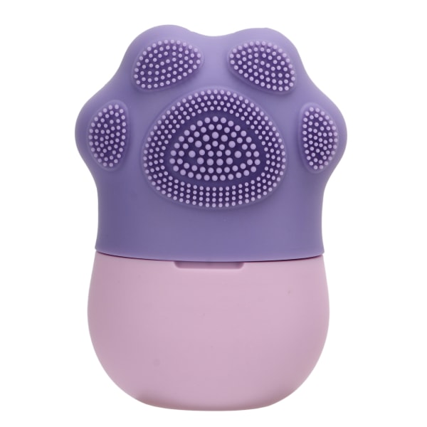 Is Face Roller Cold Ice Mold Holder Silicone Reusable for Face Beauty DIY Facial Care Purple Cat Claw with Comb