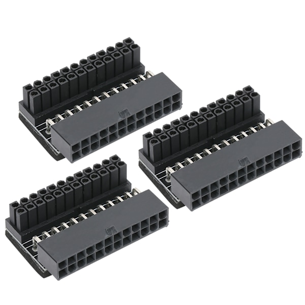 3 kpl Emolevyn Virtasovitin 24Pin - 90 Asteen Liitin DIY Asennustarvikkeet