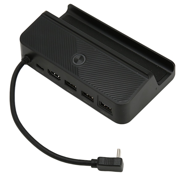 for Steam Deck Docking Station HD Multimedia Interface 2.0 4K 5 i 1 Hub Spillkonsoll Docking Station med RGB-lys