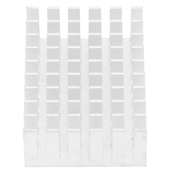 10 stk. køleplade sølv aluminium køleradiator til flere formål 23 x 35 x 10 mm