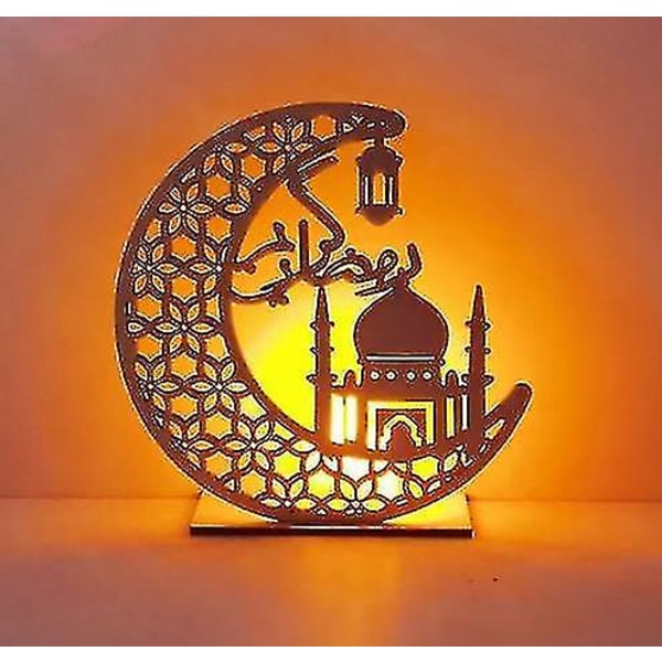 Ramadan diy tre måne ledet lys COLOR4