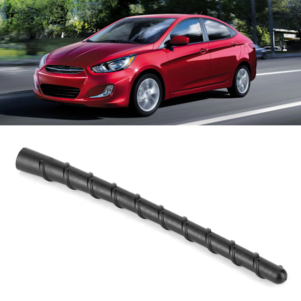 Yleisantenni 18 cm / 7,1 tuuman auton musta FM-radio AM-spiraaliantenni Antennitanko Mast Sopii KIA Rio 2:een