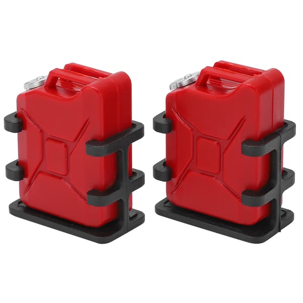 1 par RC bil simuleret brændstoftankbeslag Mini oliedunk til 1/8 1/10 RC Crawler bil dekorationstilbehør rød