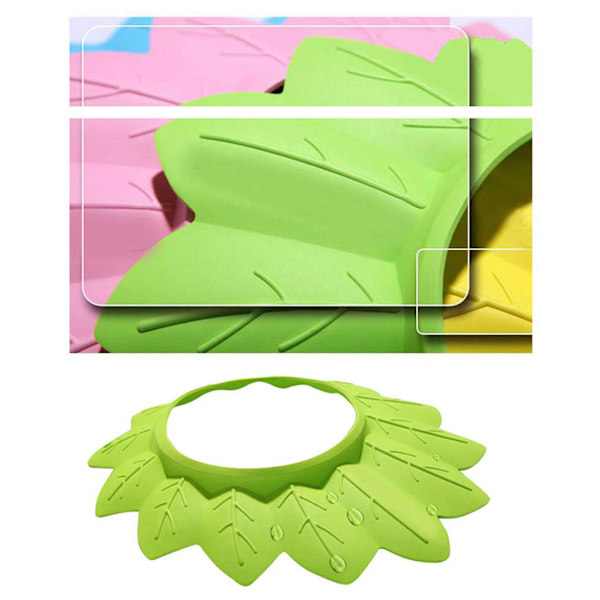 Barnbadhatt Mjuk duschbladformad elastisk badskyddshatt