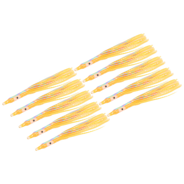 10 stk Fiske Agns Fiske Agns Jig Tilbehør for Elv Bnak Innsjø 8cm Lengde Oransje Laser