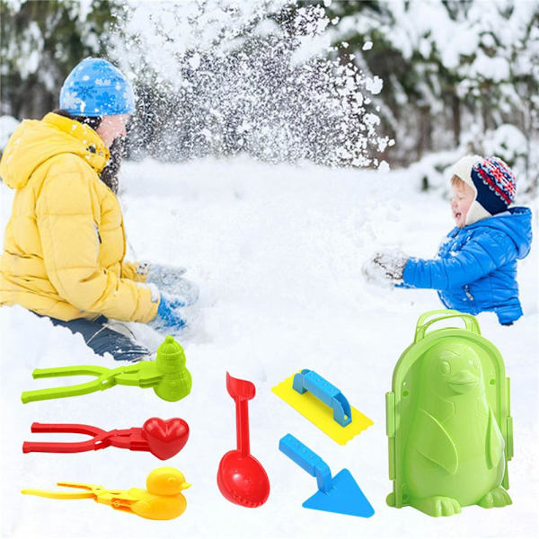 7 st Snöbolltillverkningsleksaker Snöbollsklämma Snöskyffel Snöleksaker för barn Vinter utomhus Snöbollskrig Snöspel