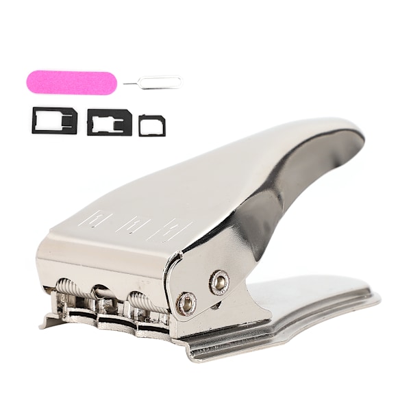 Universal 3-i-1 Standard/Mikro/Nanometer SIM-kortskärknivadapter för mobiltelefon