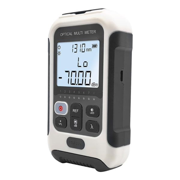 Optisk fibermåler Bærbar 4 i 1 digital genopladelig ‑70‑+10dBm fibertester til kommunikationsteknologi