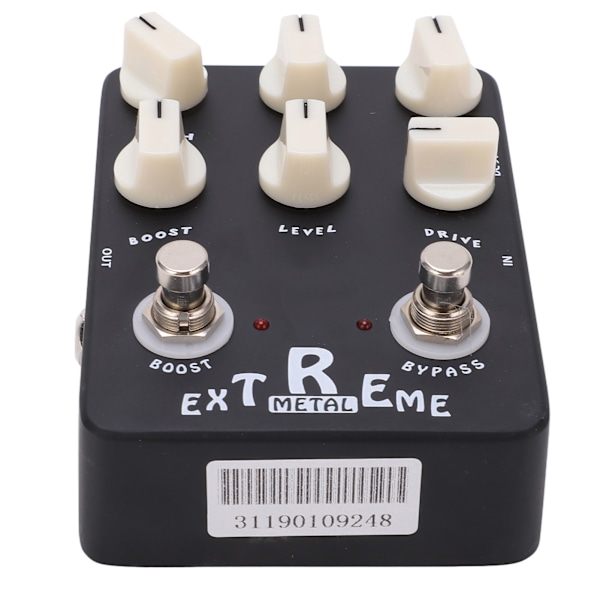 Metall Distortion Effektpedal 3-bånds EQ Lav Mellom Høy Gain Bypass for elektrisk gitar JF‑17