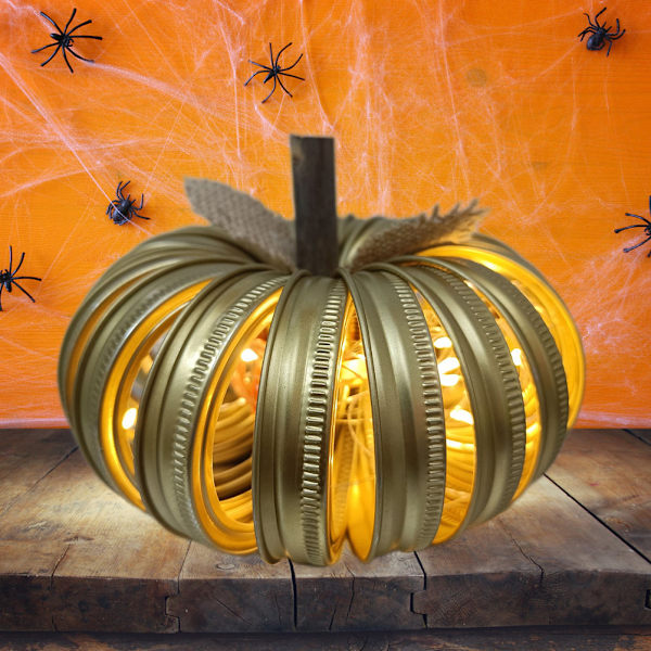 Höstdekor Ljus upp burklock Pumpa Halloween-dekor för hem Kök Bondgård Höst Thanksgiving Veranda Bordsmantel