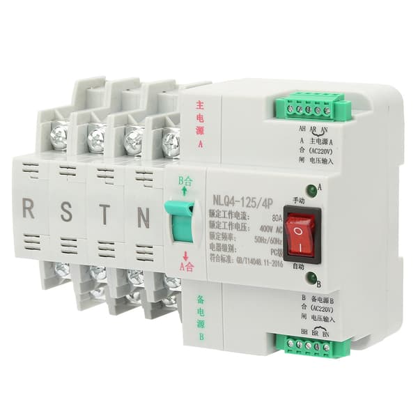 AC 400V 4P 63/80/100A automatisk dobbeltstrømsafbryder (80A)