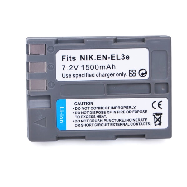 1500mAh Li-ion batteri EN-EL3E ENEL3E til Nikon D30 D50 D70 D90 D70S