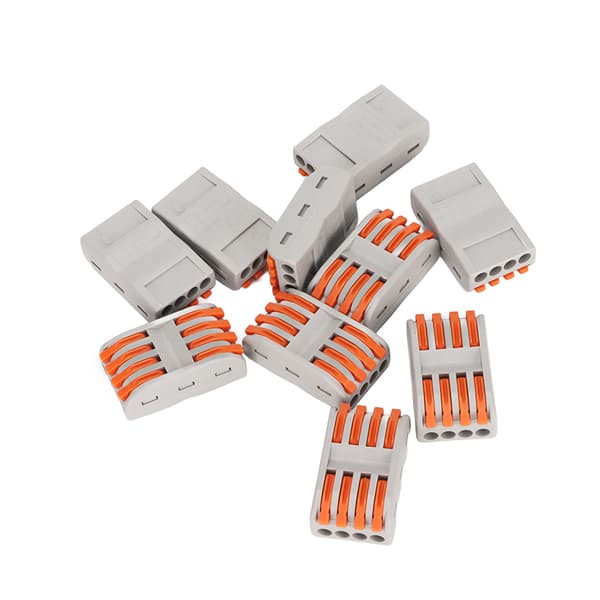 PCT 2‑4 10st Spak Kopplingsplint 4-ledare Kompakta Kopplingsplintar för Tråddiameter 0,08~4mm²
