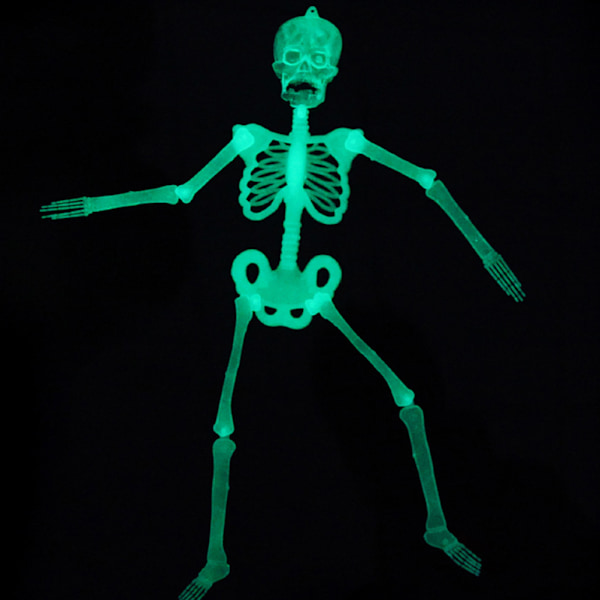 90 cm Halloween loistava luuranko riippuva joustavilla nivelillä Luuranko ulkona hullun pelottava riippuva rekvisiitta