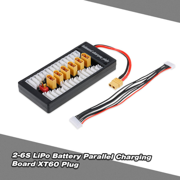 2-6S LiPo Batteri Parallell Laddningsadapter Kort XT60 Socket Balansplatta För Imax B6 B6AC