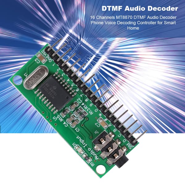 16 kanaler MT8870 DTMF lyddekoder Telefon stemmeafkodningskontrol Kompatibel med smarte hjem
