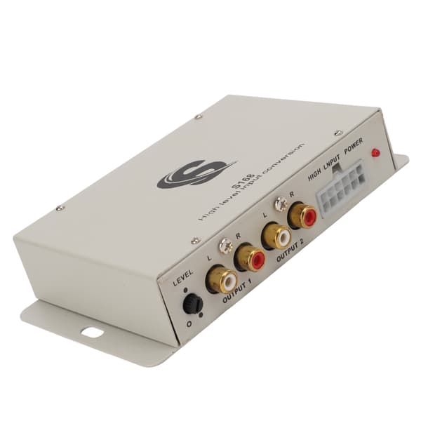 Bil Line Output Converter IC-krets 2 til 4 Unngår støy REM-funksjon Høy til lav stemmefrekvenskontrollenhet DC12V