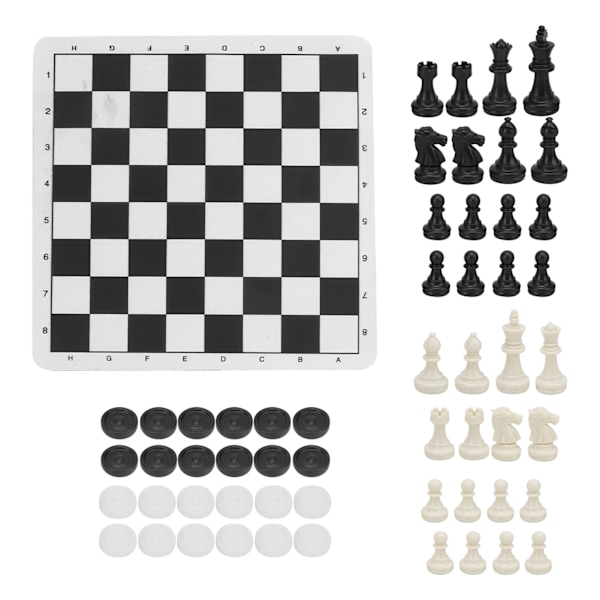 Skakspil Toy 2 I 1 International Chess Drafts Sæt Bærbar Rejse Intelligent Legetøj