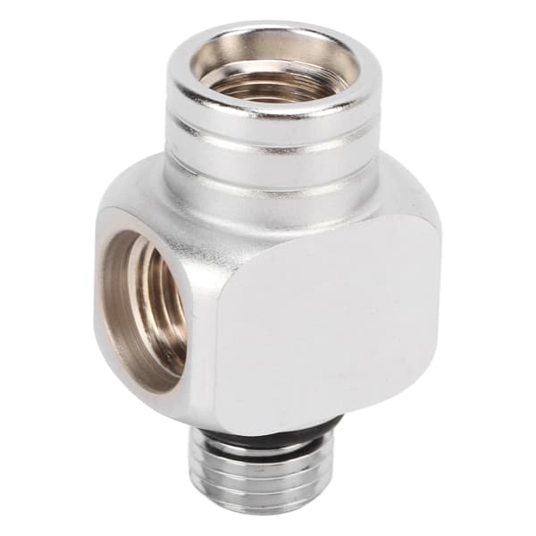 【NX】Mässing förkromad dykning första steget högtrycks 1 till 3 adapter högtrycksenhetsadapter 7/16‑20